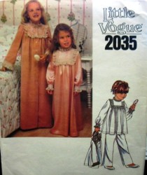 2035 KIDS ROBE LENGTHS, GOWN, PAJAMAS PATTERN 3, 6X